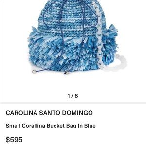 Beautiful Carolina Santo Domingo Bucket Bag
Blue Raffia
